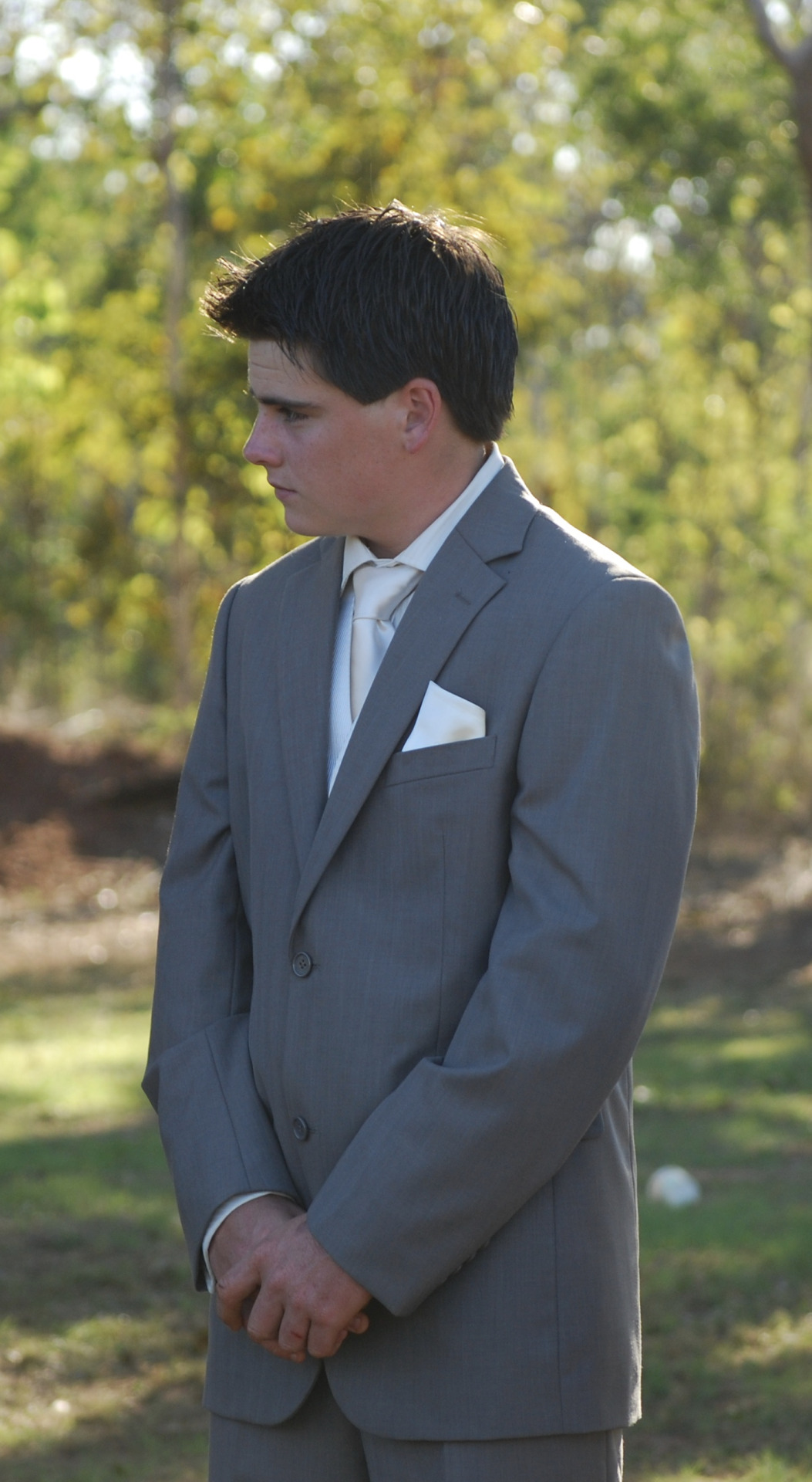 Josh in his sisters wedding 3 years ago. Already at 16 he had the hands of a working man.